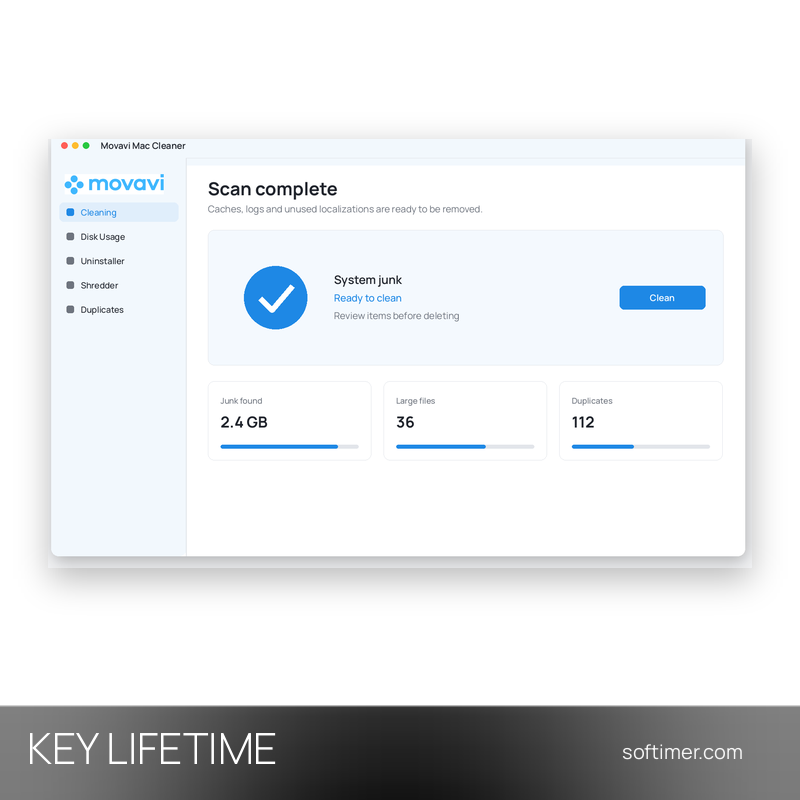 Movavi Mac Cleaner 2 - Lizenzschlüssel - Lifetime - Mac