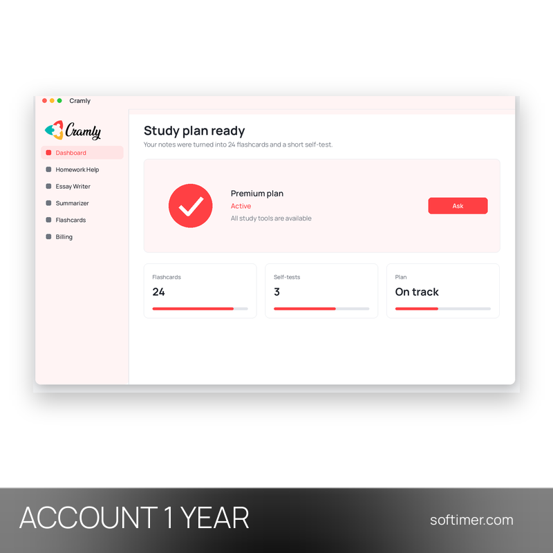 Cramly AI Pro - 1 Jahr - ACCOUNT
