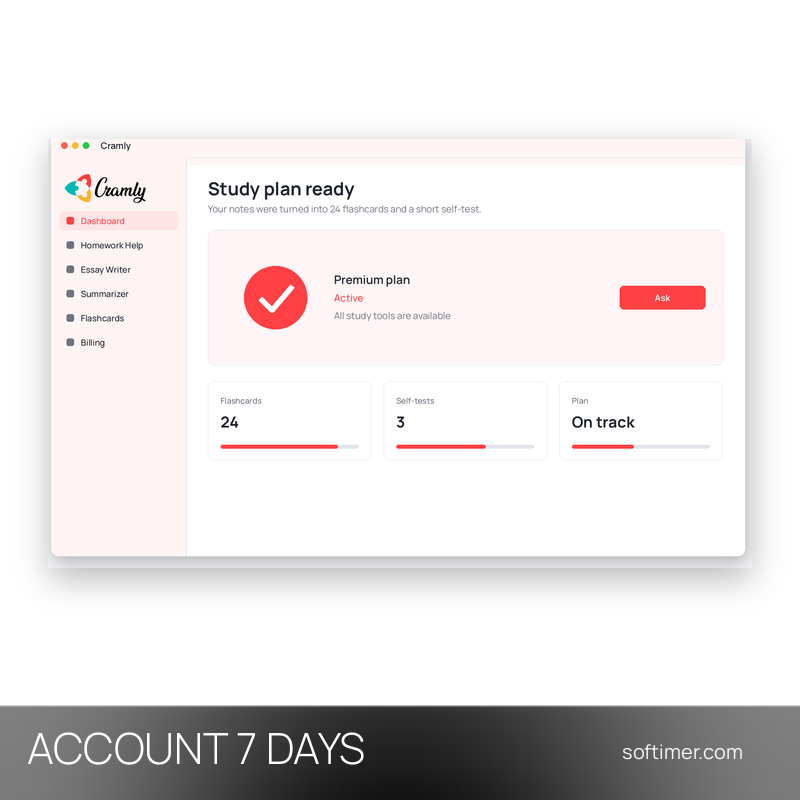 Cramly AI Pro - 7 Tage - ACCOUNT
