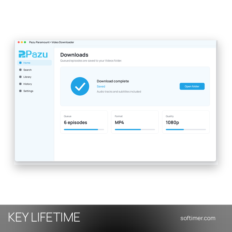 Pazu Paramount+ Video Downloader - Lifetime License KEY