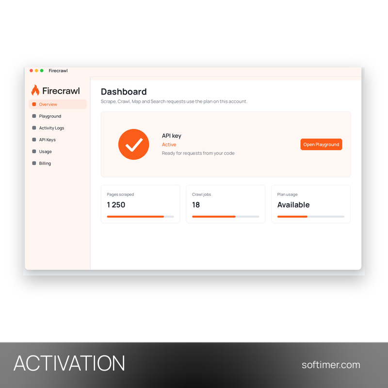 Firecrawl Hobby - 1 Month ACTIVATION on your account - Web