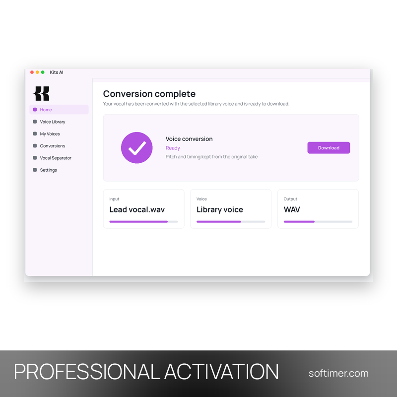 Kits AI Professional - АКТИВАЦИЯ на вашем аккаунте на 1 месяц - Web