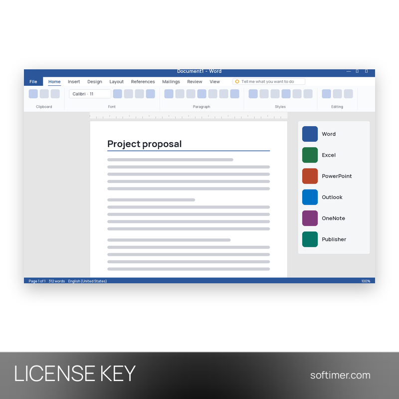 Office 2019 Home & Student - CHIAVE di licenza - Windows