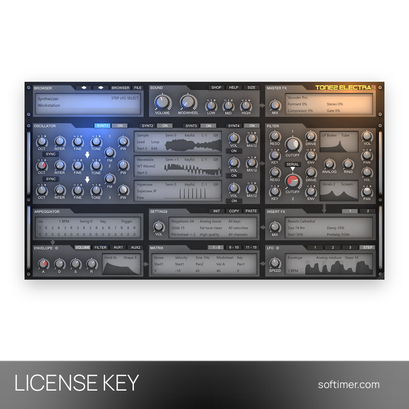 Tone2 Electra 3 - License KEY - Mac / Windows
