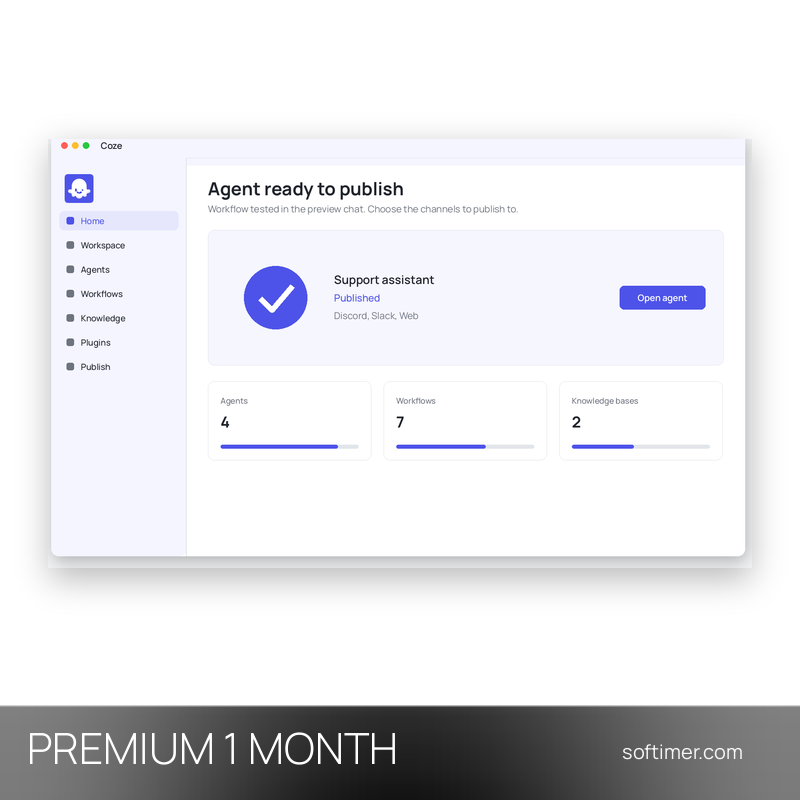 Coze Premium - 1 Month - ACCOUNT