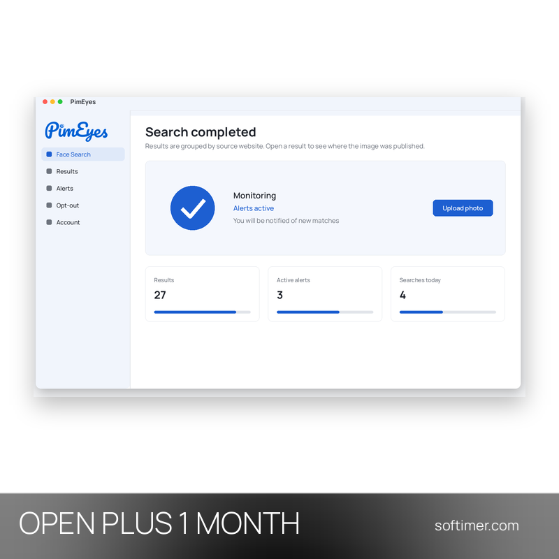 PimEyes Open Plus - 1 Month - ACCOUNT