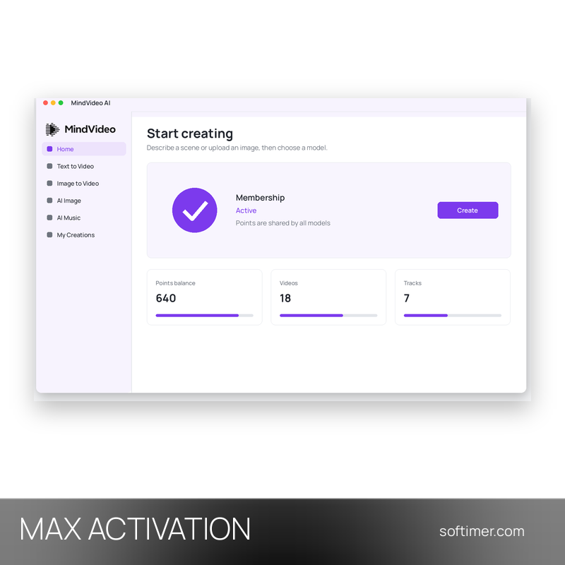 MindVideo AI Max 2500 punti - ATTIVAZIONE sul tuo account 1 mese - Web