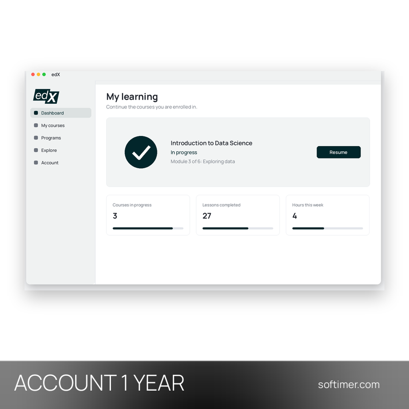 edX - 1 Jahr - ACCOUNT