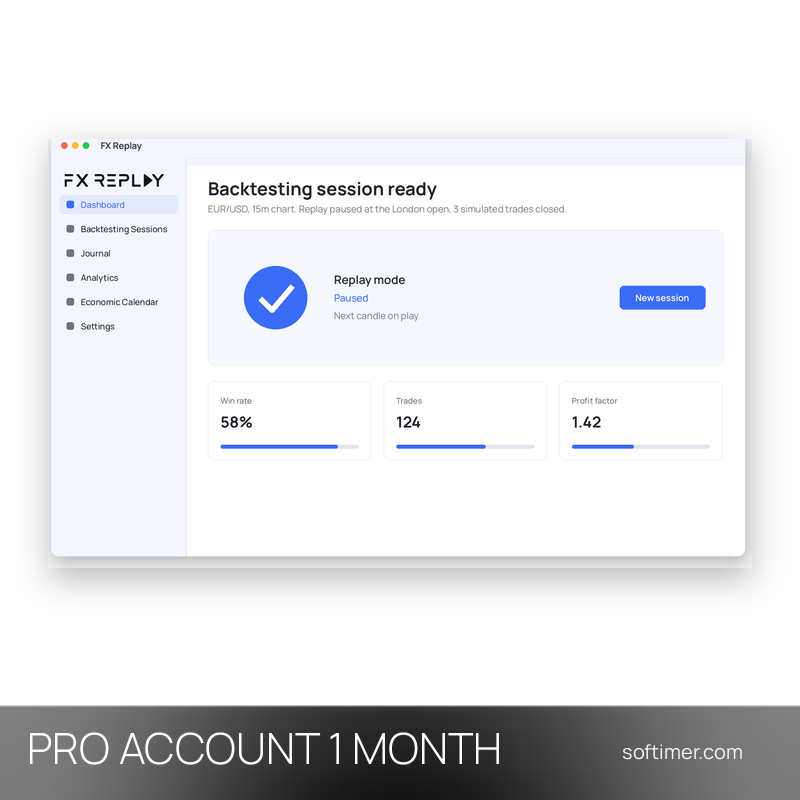 FX Replay Pro - 1 Month - ACCOUNT