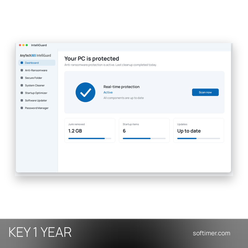 AnyTech365 IntelliGuard PRO - 1 Year License KEY - Windows