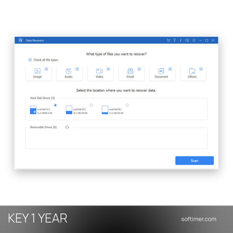 Apeaksoft Data Recovery - Лицензионный ключ на 1 год - Windows