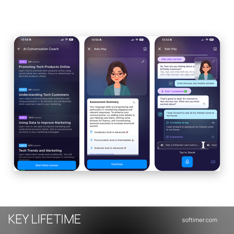 ELSA Speak Premium - Lizenzschlüssel - Lifetime - Android / iOS / Web