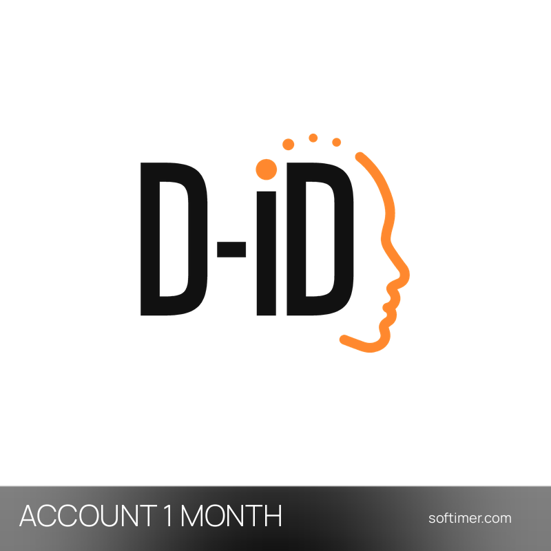D-ID Pro 100 credits - 1 Month - ACCOUNT