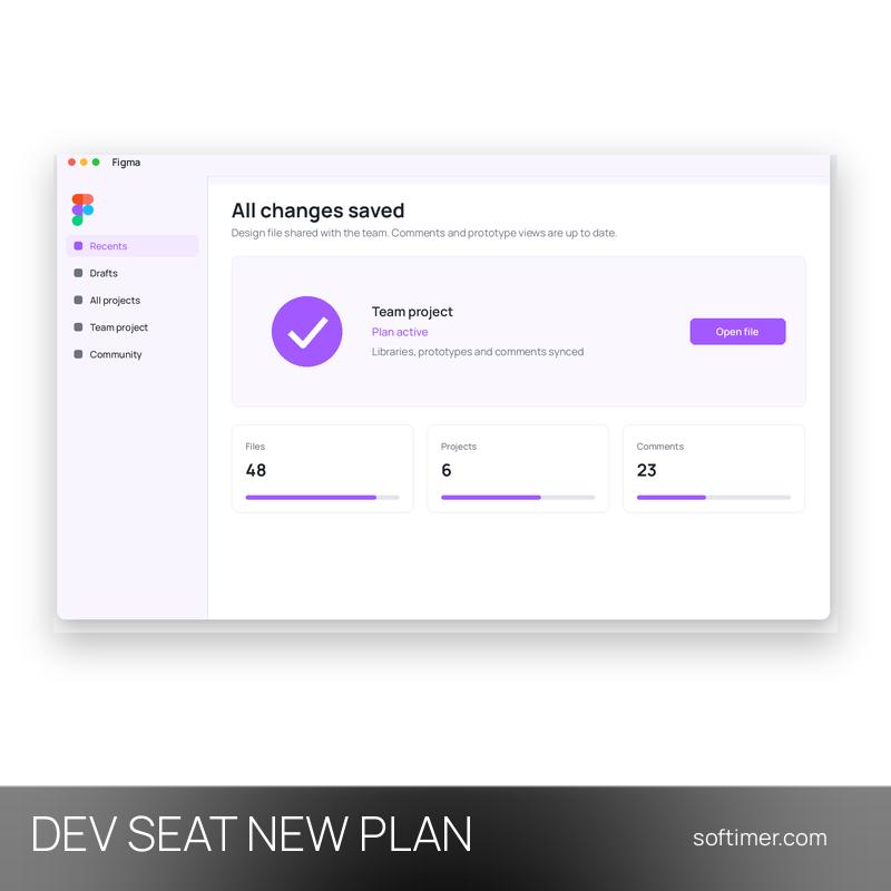 Figma Dev Seat - 1 Month NEW PLAN on your e-mail - Web