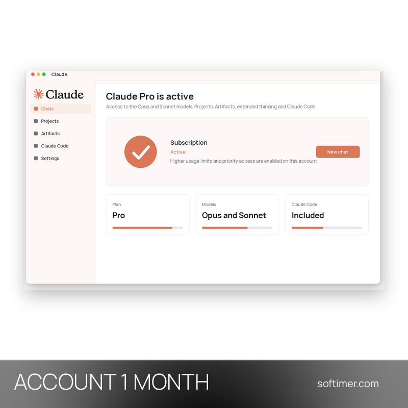 Anthropic Claude Pro - 1 месяц - ACCOUNT