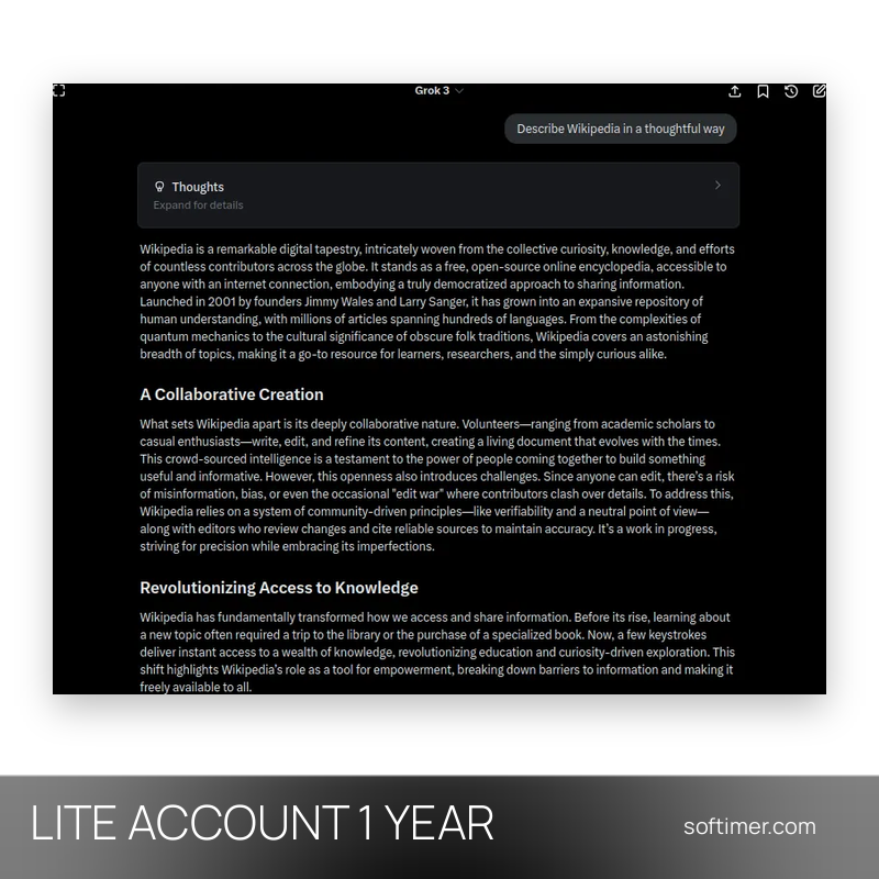 xAI SuperGrok Lite - 1 anno - ACCOUNT