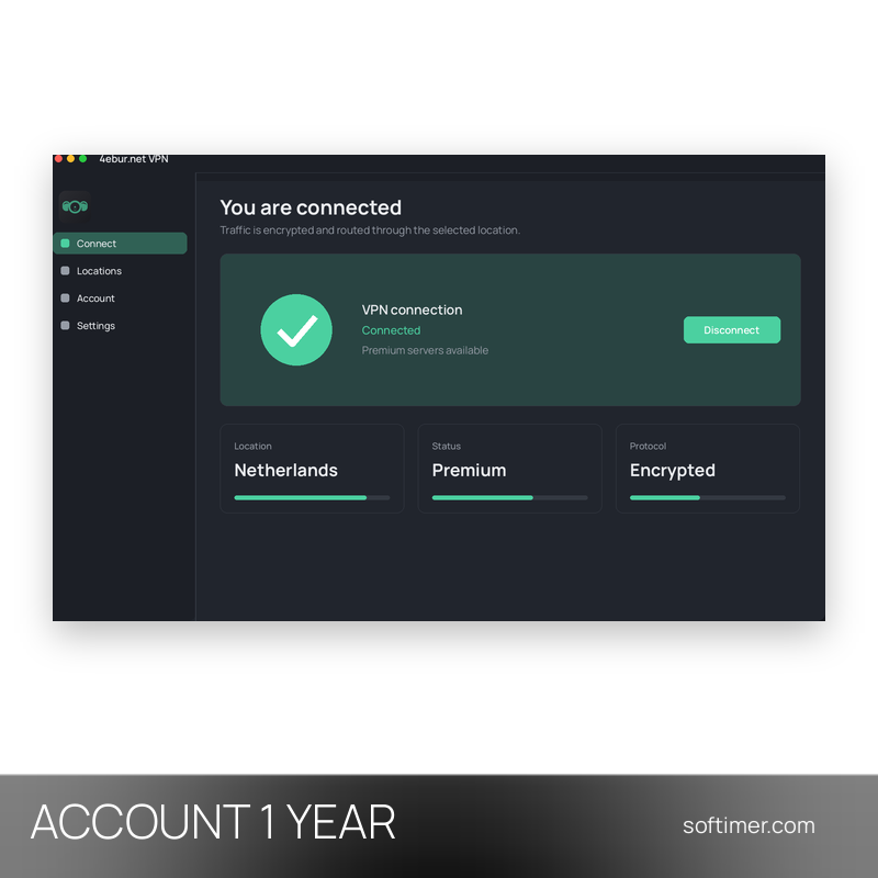 4ebur.net VPN Premium - 1 Jahr - ACCOUNT