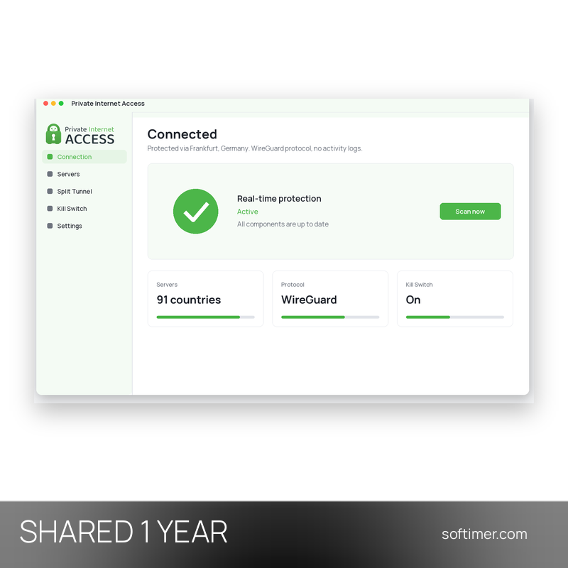 Private Internet Access VPN - 1 год - Общий ACCOUNT