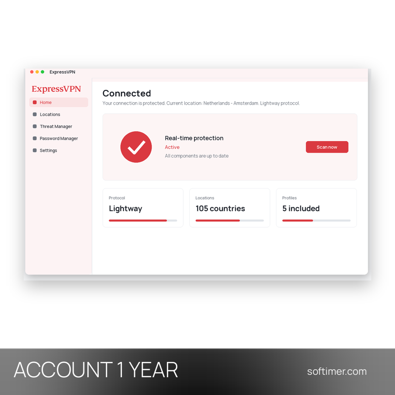 ExpressVPN - 1 Year - ACCOUNT