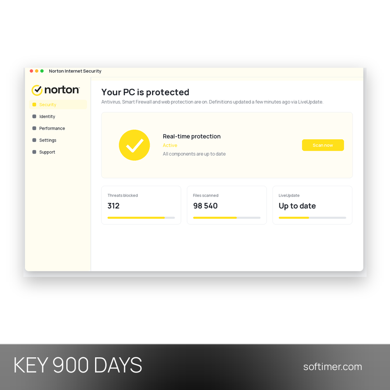 Norton Security Deluxe 10 chiavi x 90 giorni - CHIAVE di licenza 900 giorni / 5 dispositivi - Android / iOS / Mac / Windows