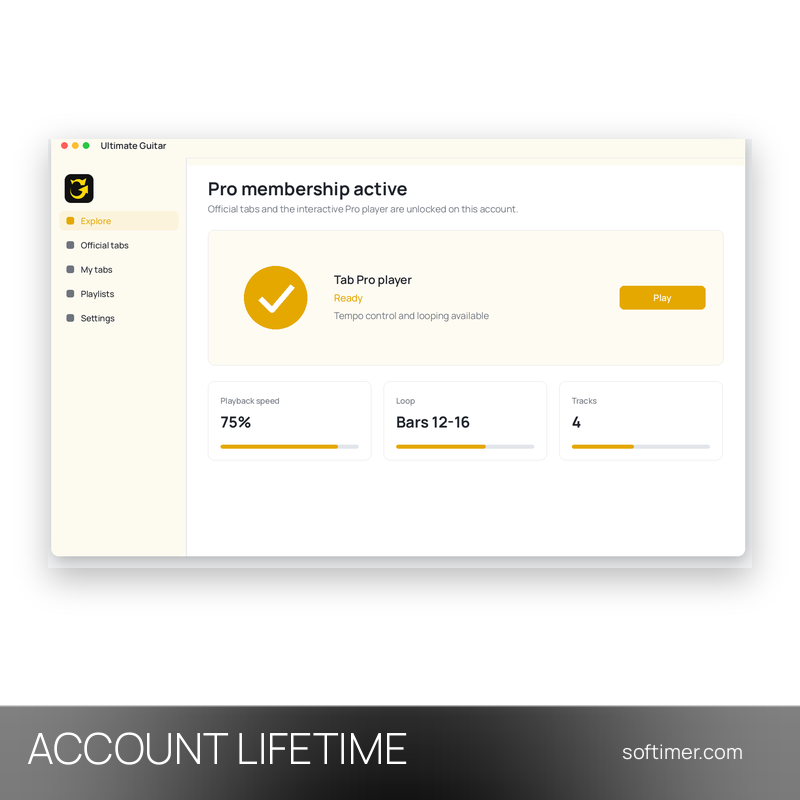 Ultimate Guitar Pro - Бессрочно - ACCOUNT