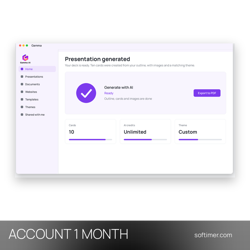 Gamma Pro - 1 Monat - ACCOUNT