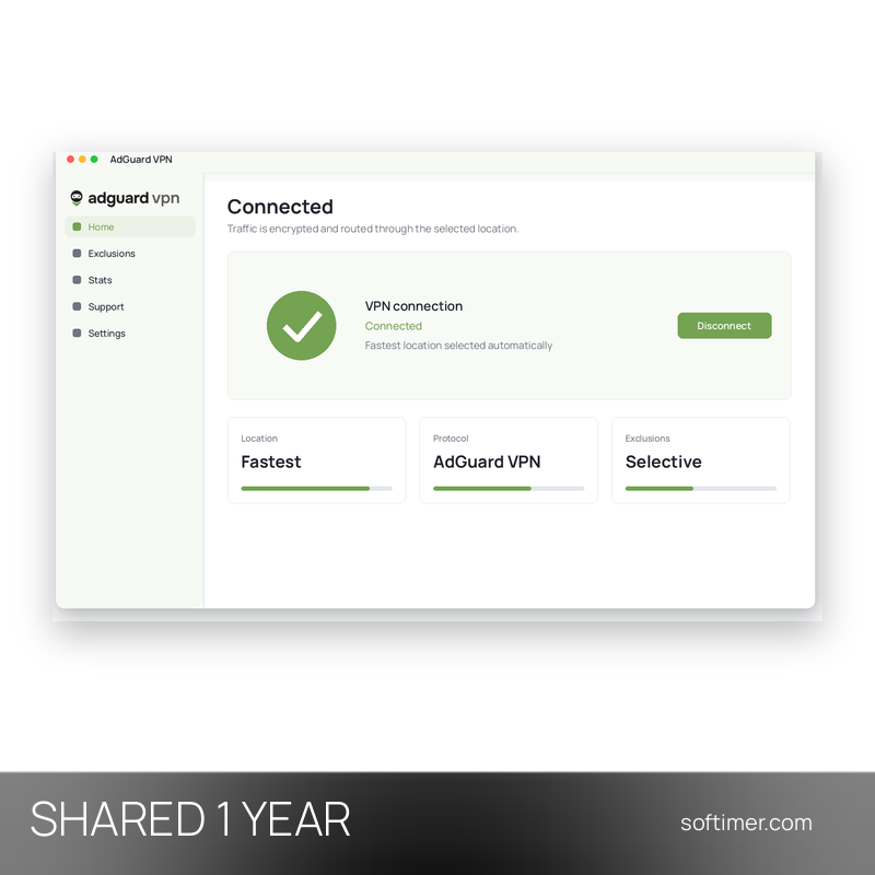 AdGuard VPN Premium - 1 Jahr - Geteilter ACCOUNT