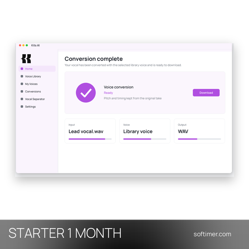 Kits AI Starter - 1 Monat - ACCOUNT