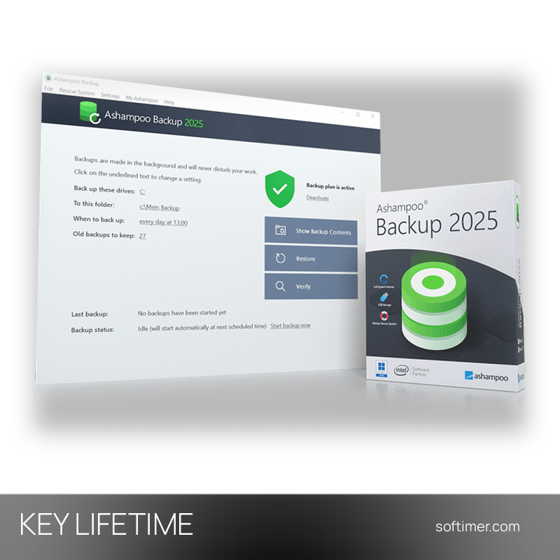 Ashampoo Backup Pro 26 - Лицензионный ключ - Бессрочно - Windows
