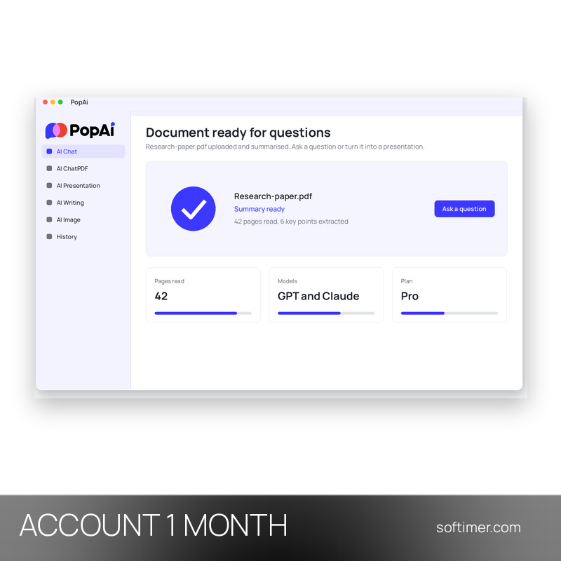 PopAi Pro - 1 mois - ACCOUNT