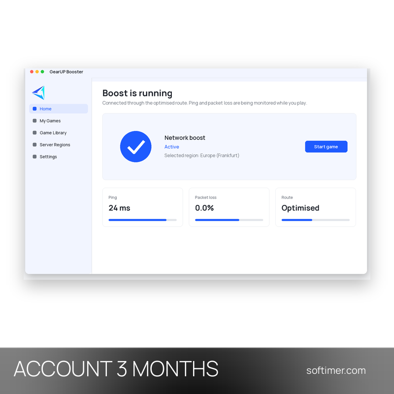 GearUP Booster - 3 Months - ACCOUNT