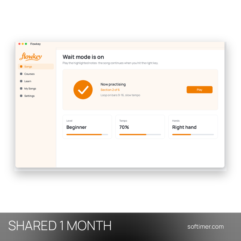 Flowkey Premium - 1 месяц - Общий ACCOUNT