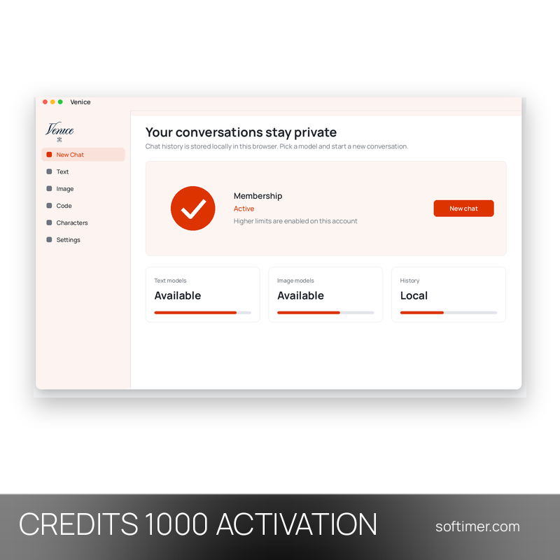 Venice AI Credits 1000 - ATTIVAZIONE sul tuo account - Web / iOS / Android